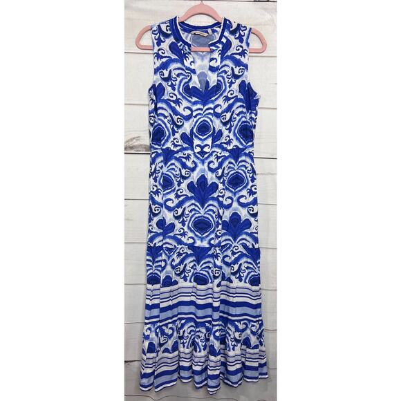 Soft Surroundings Dresses & Skirts - Soft Surroundings Maxi Dress Size XS Blues Collared SO Cute!